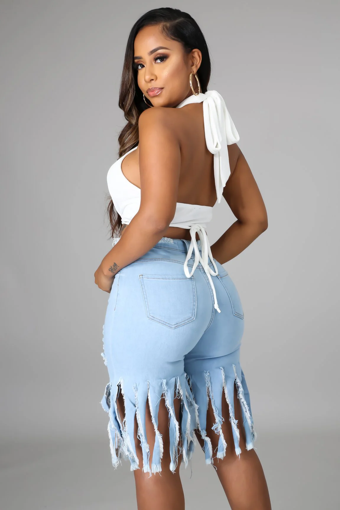 Women's Sexy Pants & Trousers Worn out Jeans Shorts Ladies Jeans - Image 5