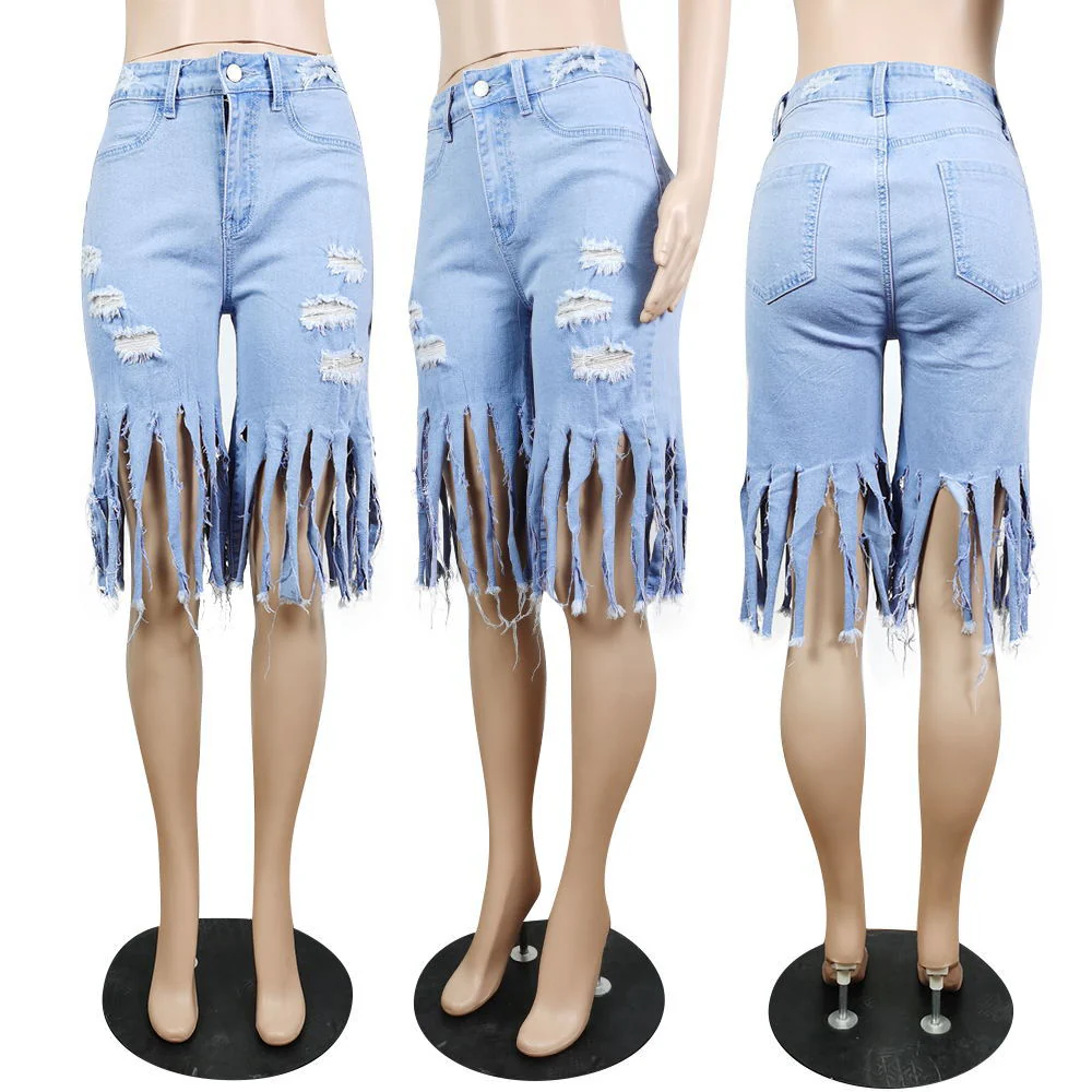 Women's Sexy Pants & Trousers Worn out Jeans Shorts Ladies Jeans - Image 7
