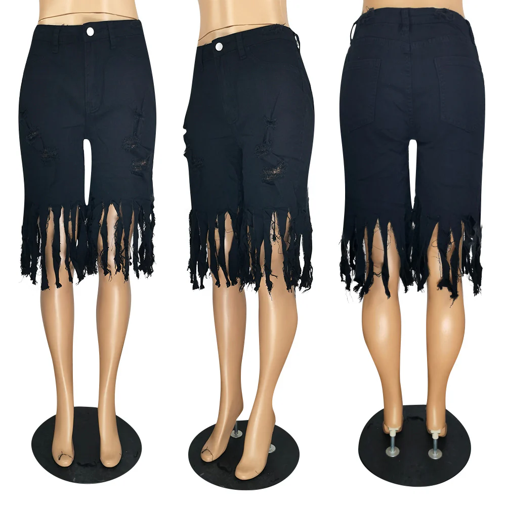 Women's Sexy Pants & Trousers Worn out Jeans Shorts Ladies Jeans - Image 8