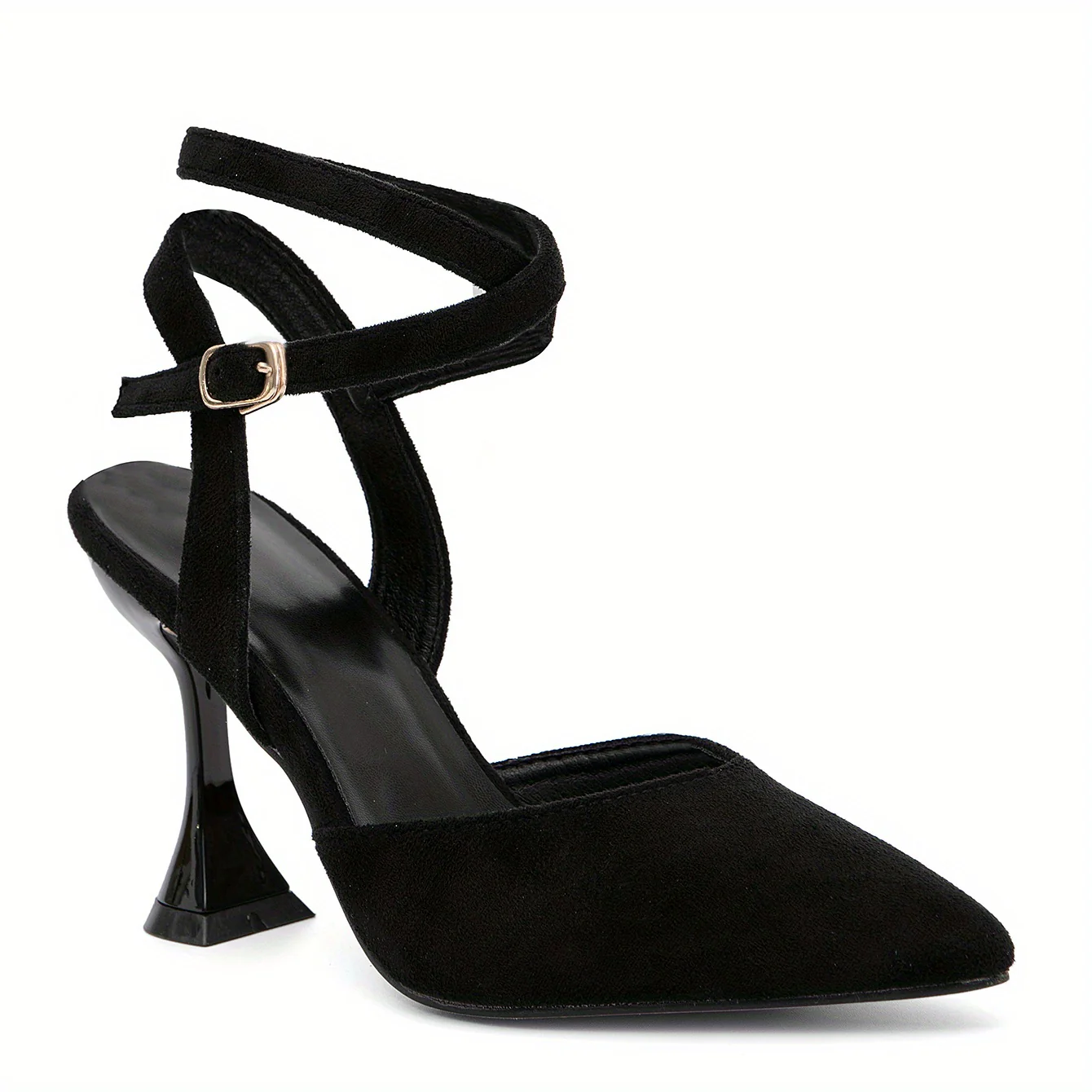 Women's Pointed Toe High Heels, Solid Color Crisscross Strap Slingback Sandals, Stylish Pyramid Heeled Sandals - Image 12