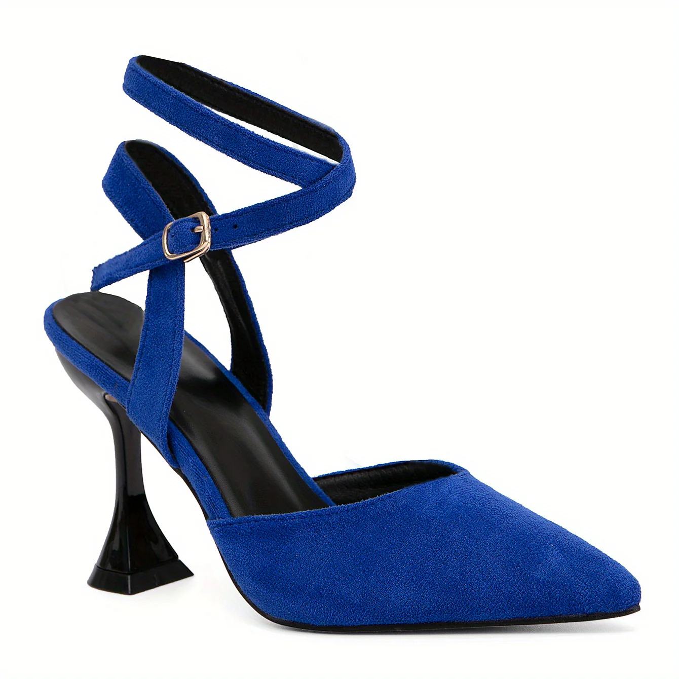 Women's Pointed Toe High Heels, Solid Color Crisscross Strap Slingback Sandals, Stylish Pyramid Heeled Sandals - Image 21