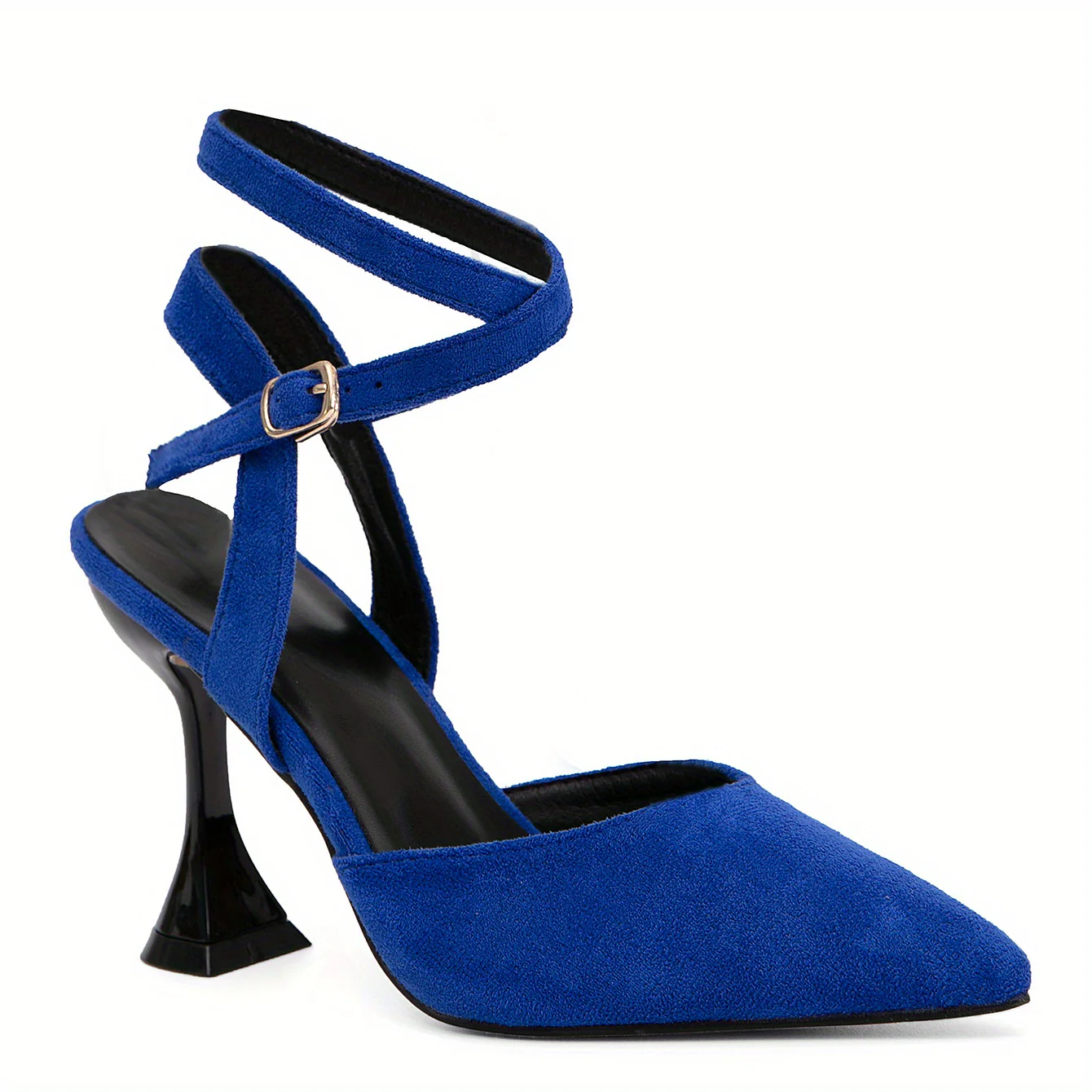 Women's Pointed Toe High Heels, Solid Color Crisscross Strap Slingback Sandals, Stylish Pyramid Heeled Sandals - Image 23