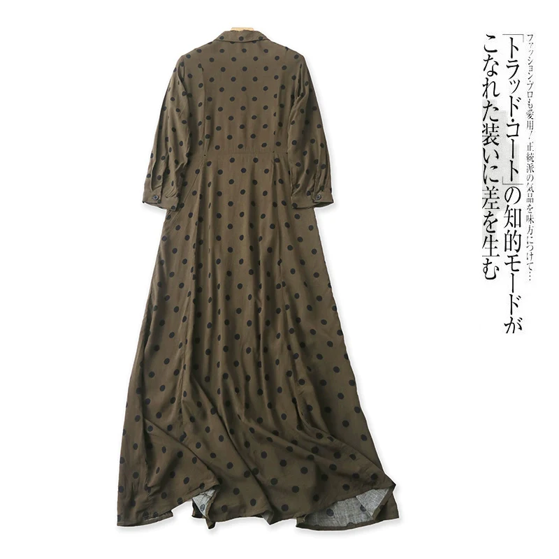 Women's Polka Dot Dress Export 3/4 Sleeve Shirt - Image 4