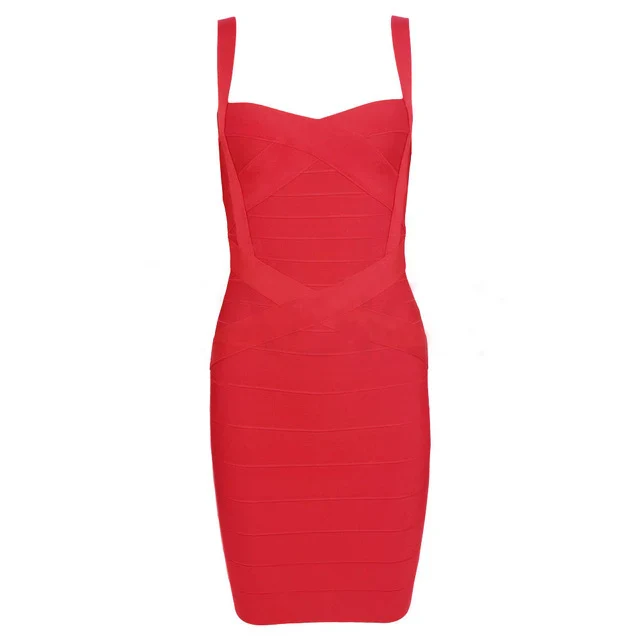 Women'S Sexy Bandage Dresses Christmas Autumn Sleeveless Spaghetti Belt Stretching Fitness Club Party Dress Mini Bodyconvestodos - Image 17