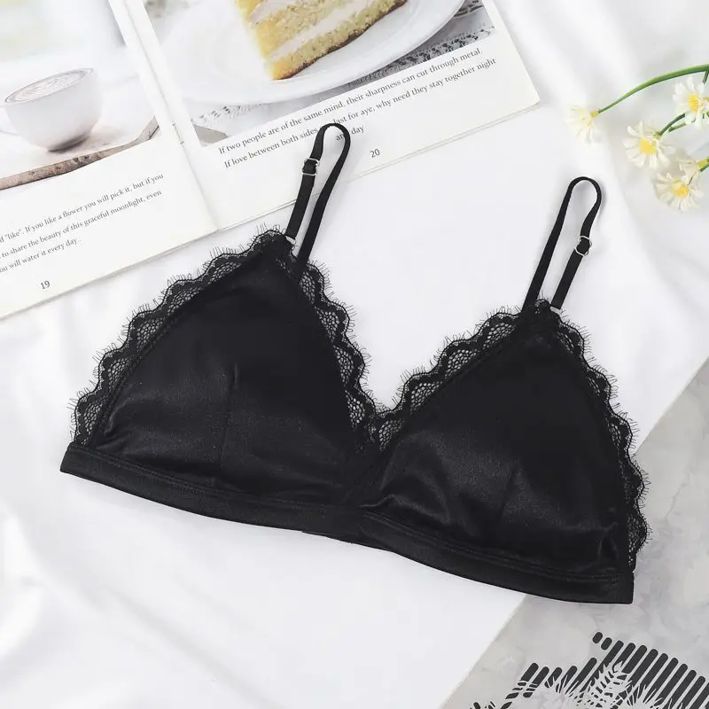 Women's Tube Top Silk Comfortable Crop Top Sexy Camisole Wireless Summer V-Neck Sleeveless Underwear - Image 14