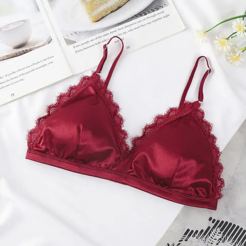 Women's Tube Top Silk Comfortable Crop Top Sexy Camisole Wireless Summer V-Neck Sleeveless Underwear - Image 18