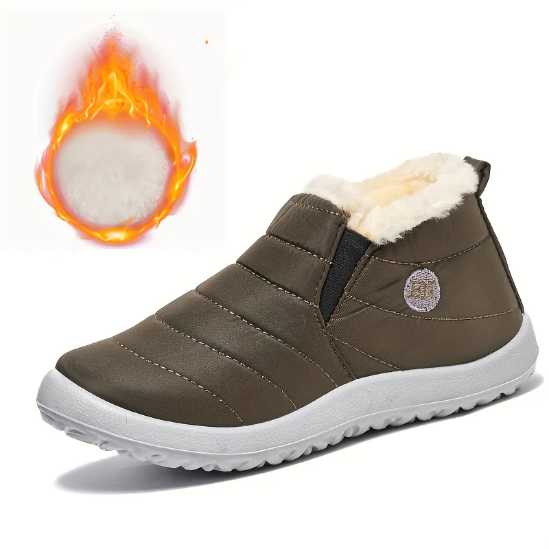 Women'S Winter Snow Boots, Warm And Plush, Short Boots, Shoes, Thickened, Flat-Soled Footwear. - Image 10