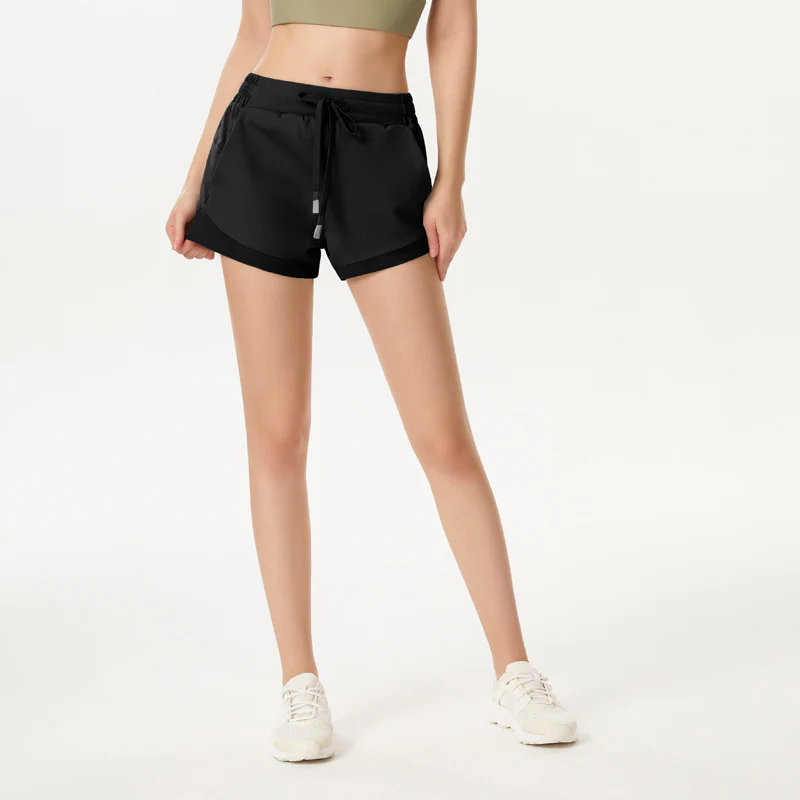 Women's Workout Athletic Running Fitness Blank Plain Gym Shorts Women Nylon Sports Yoga Shorts - Image 2