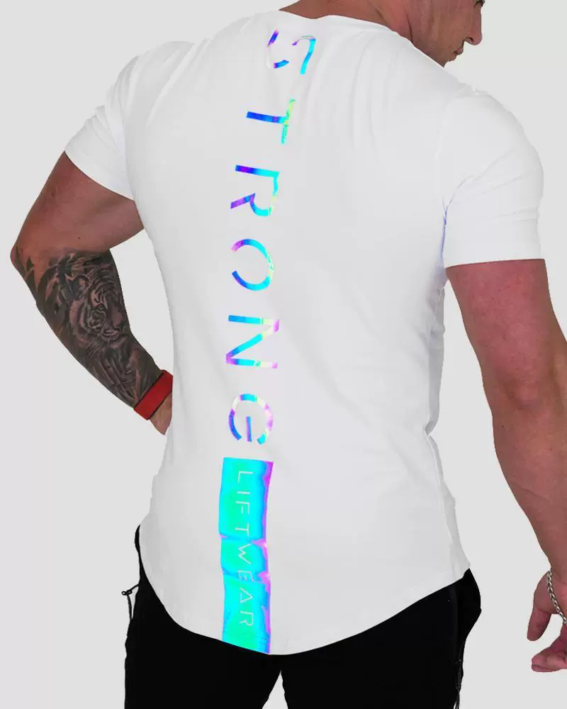Workout Brothers Muscular Men's Color-Changing Printed Short-Sleeve Shirt - Image 2