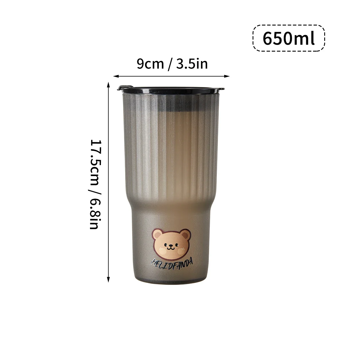 WORTHBUY Cute Bear Plastic Water Cup Large Capacity Water Bottle Travel Leak-proof Tumbler With Lid Portable Milk Coffee Cups - Image 16