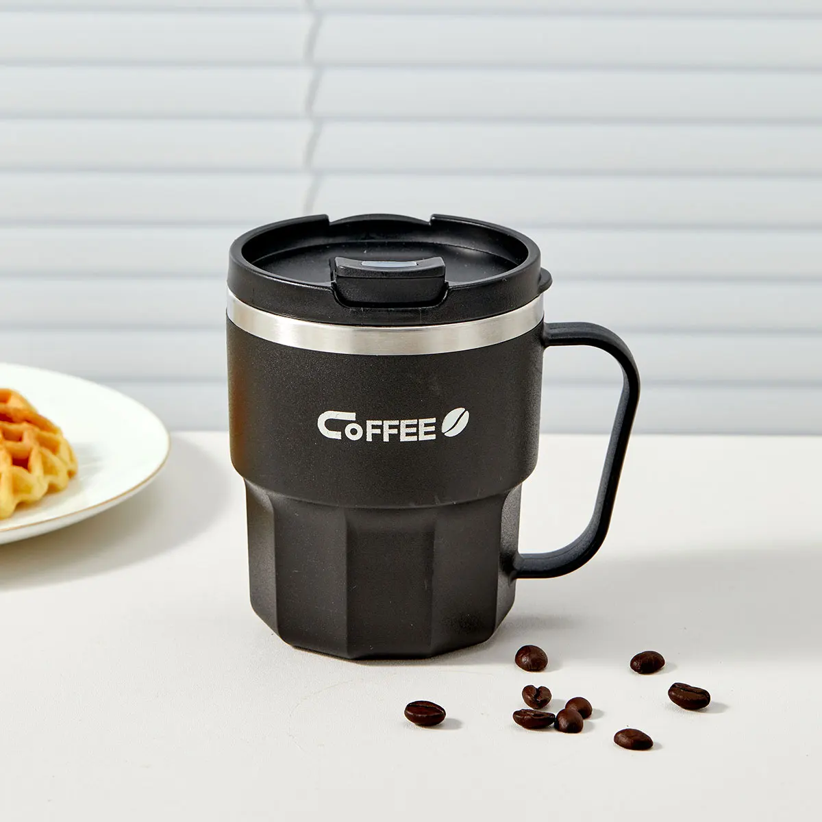 WORTHBUY Insulated Cup 304 Stainless Steel Double Layer Coffee Cup With Handle Portable Leak-proof Thermal Water Cup For Student - Image 8