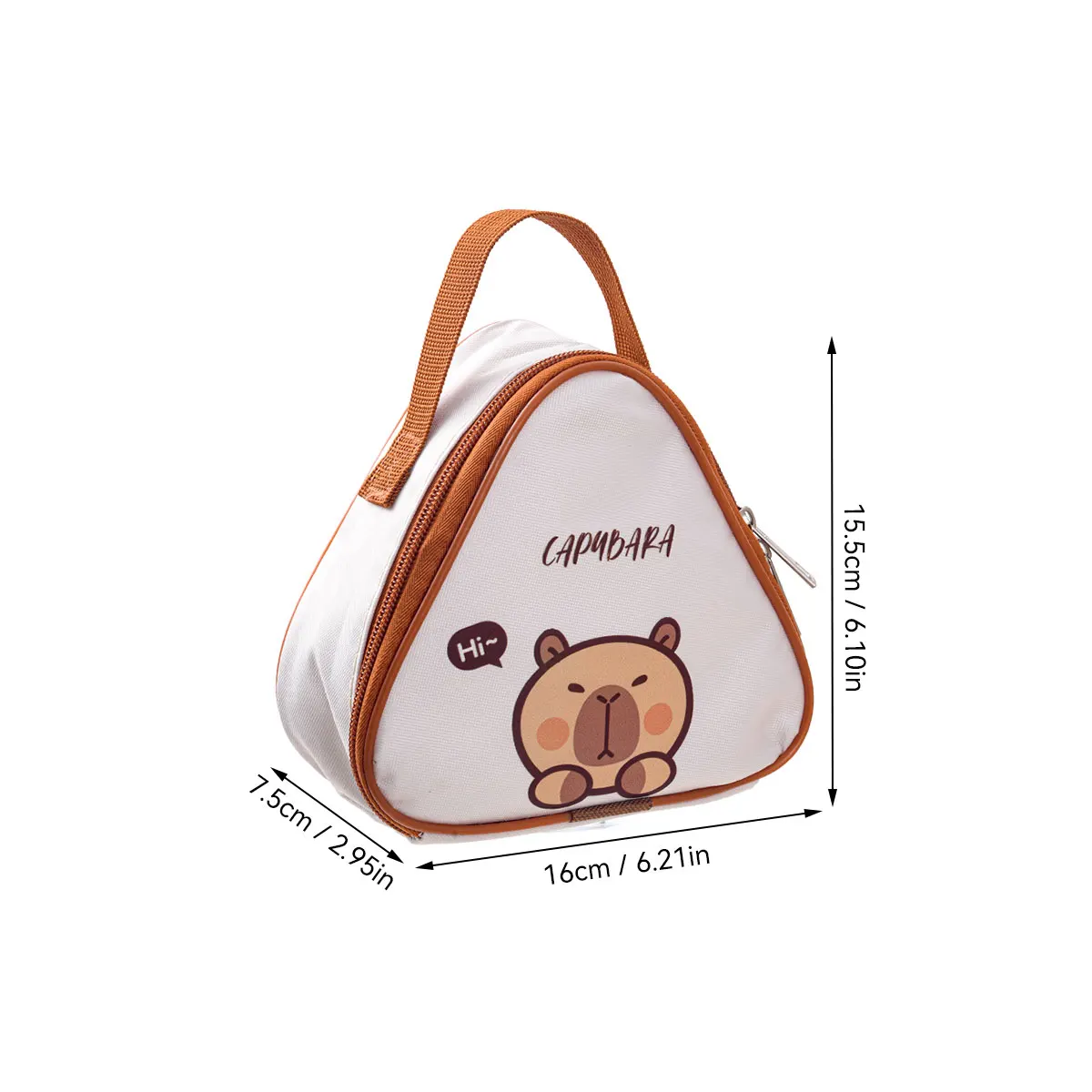 WORTHBUY Mini Capybara Thermal Lunch Bag Portable Insulated Picnic Bag Oil Proof & Waterproof Lunch Box Bag Reusable Cooler Bag - Image 13