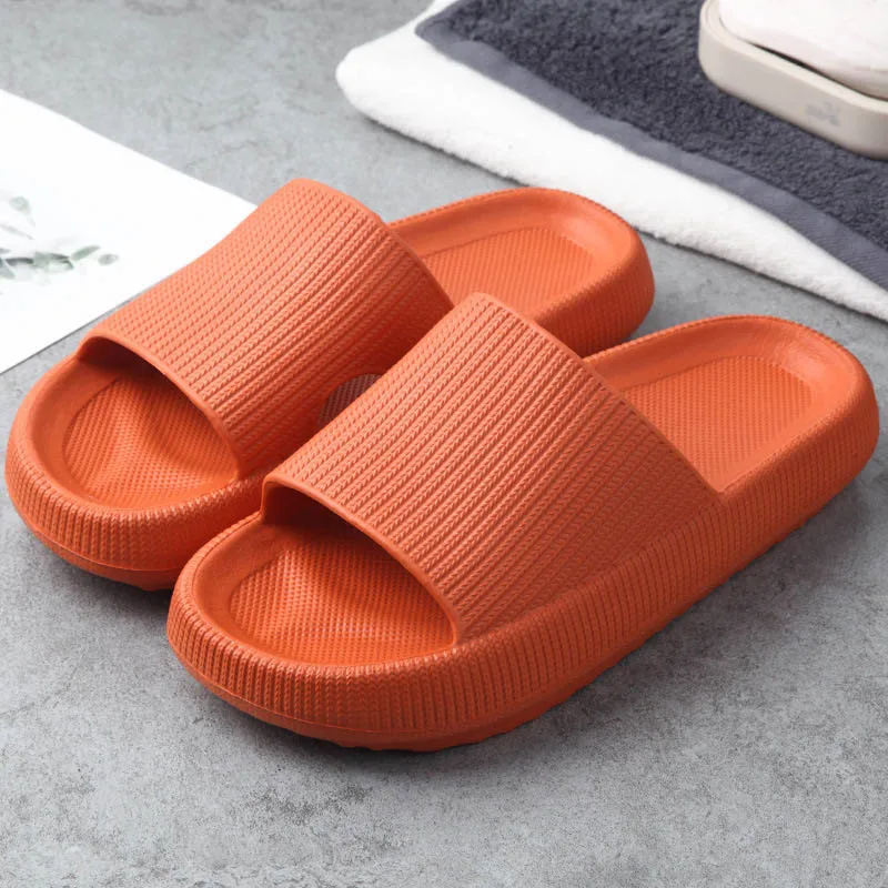 WOTTE Soft Slippers EVA Hole Leaking Slippers Women Bathroom Shoes Slides Anti-slip Indoor Home Slippers House Bath Sandals Men - Image 3