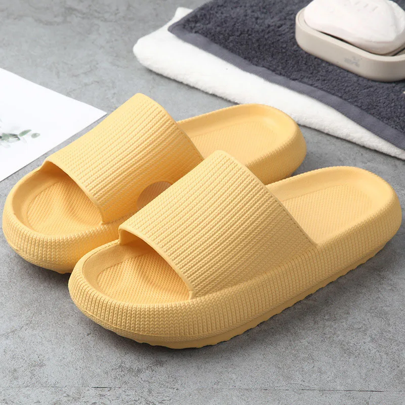 WOTTE Soft Slippers EVA Hole Leaking Slippers Women Bathroom Shoes Slides Anti-slip Indoor Home Slippers House Bath Sandals Men - Image 4