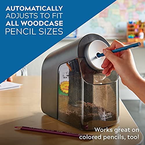X-ACTO Teacher Pro Electric Pencil Sharpener, Heavy Duty, Black, 1 Count - School, Classroom Essentials - Image 8