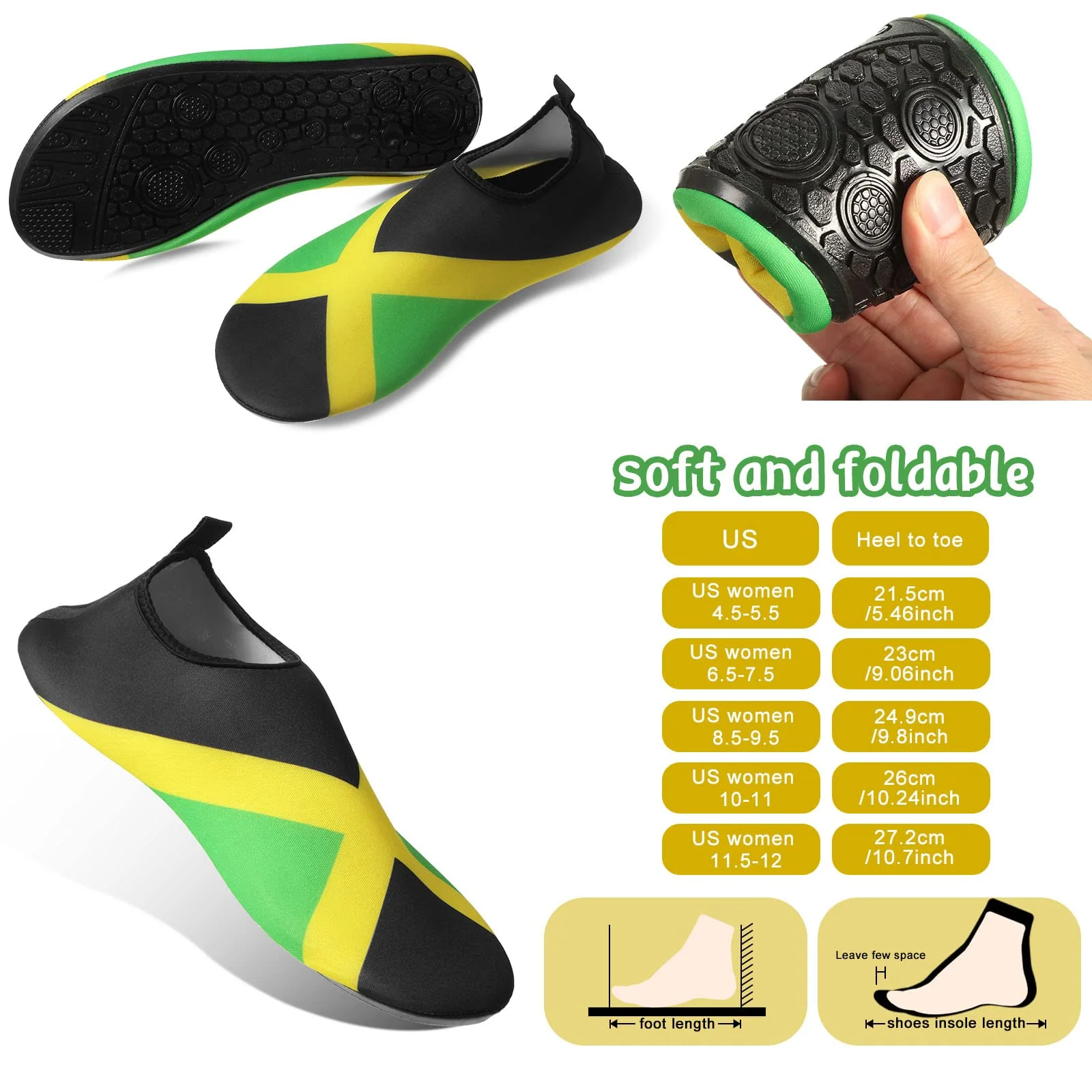 Yahenda 4 PCS Jamaican Swimsuit for Women, Include Sarong Wrap Cover Up, Water Shoe, Face Cover, Sunglasses (Women 8.5-9.5) - Image 4