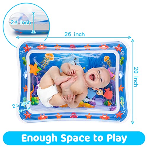 Yeeeasy Tummy Time Water Mat 丨Water Play Mat for Babies Inflatable Tummy Time Water Play Mat for Infants and Toddlers 3 to 12 Months Promote Development Toys Cute Baby - Image 2