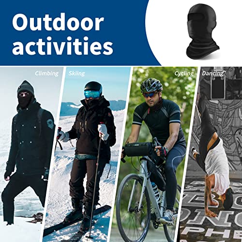 YESLIFE Black Ski Mask, Balaclava Face Mask for Men and Women – Skiing, Snowboarding, Motorcycle, UV Protection & Wind Protection, Hat - Image 6