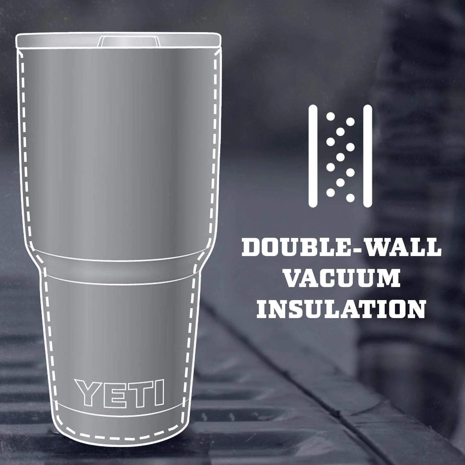 YETI Rambler 30 oz Stainless Steel Vacuum Insulated Tumbler w/MagSlider Lid, Navy - Image 6