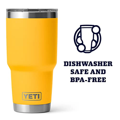 YETI Rambler 30 oz Tumbler, Stainless Steel, Vacuum Insulated with MagSlider Lid, Alpine Yellow - Image 5