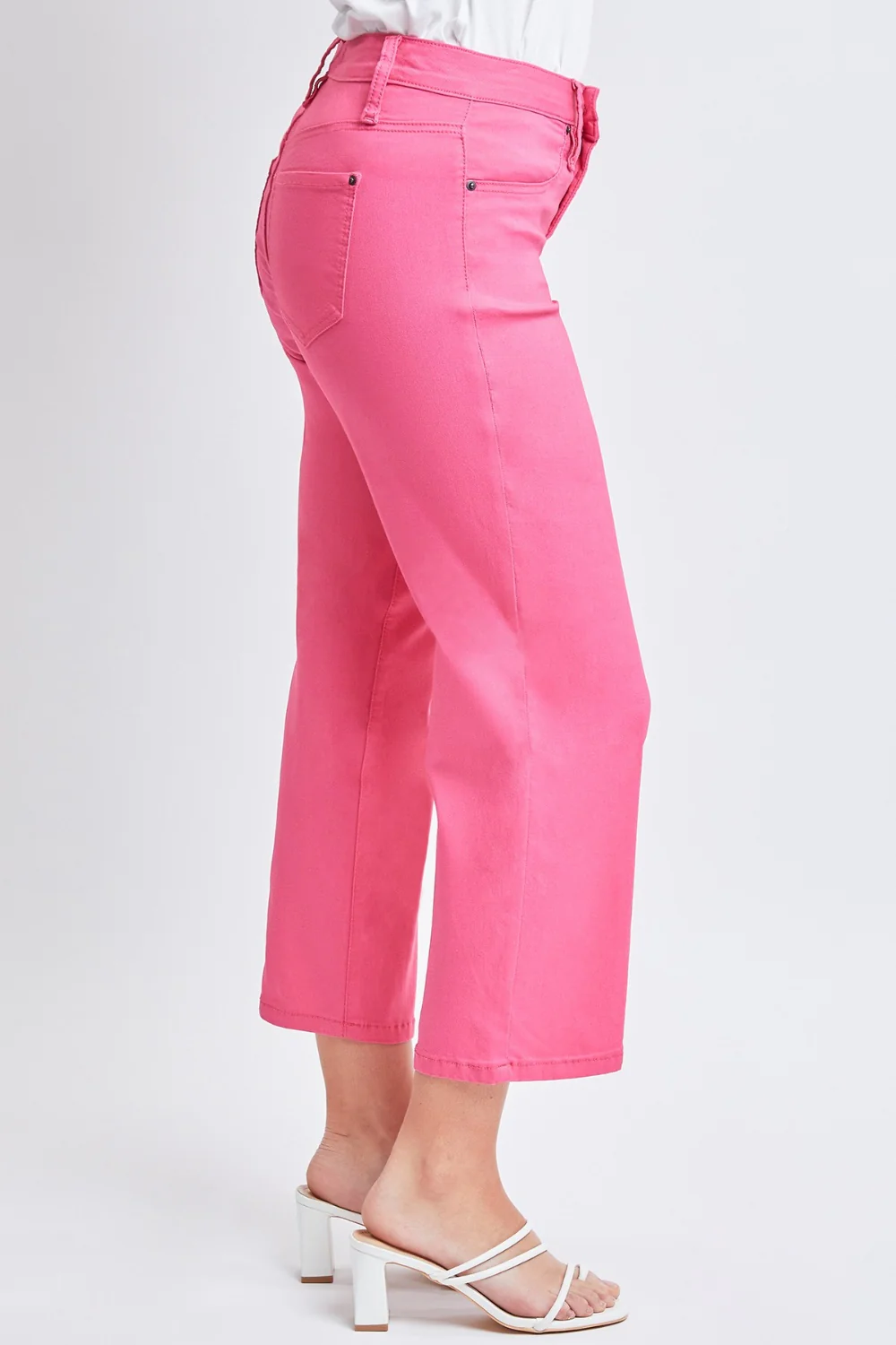 YMI Jeanswear Mid-Rise Hyperstretch Cropped Straight Pants - Image 3