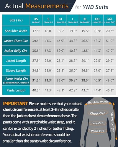YND Men's Slim Fit 2 Piece Suit, One Button Jacket Pants Set with Tie, Solid Party Wedding Dress Blazer, Tux Trousers, Black - Image 5