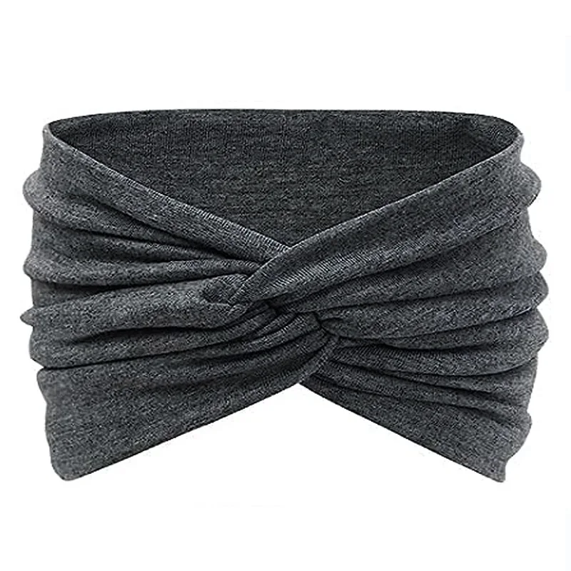 Yoga Headbands For Women's Hair Wide Thick Stretchy Boho African Turban Knotted Leopard Head Bands - Image 16