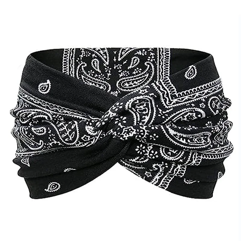 Yoga Headbands For Women's Hair Wide Thick Stretchy Boho African Turban Knotted Leopard Head Bands - Image 20