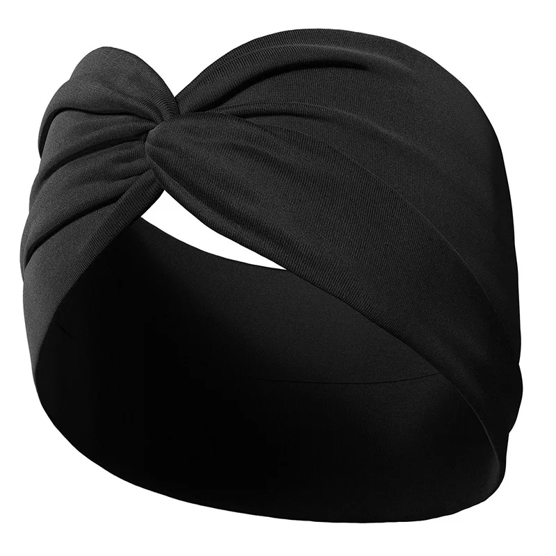 Yoga Headbands For Women's Hair Wide Thick Stretchy Boho African Turban Knotted Leopard Head Bands - Image 9
