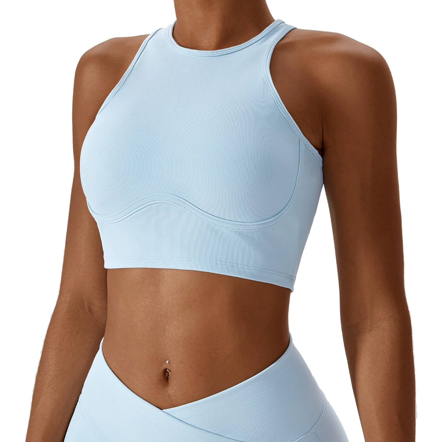 Yoga Thread Hollow-out Tight with Chest Pad Sports Vest - Image 5