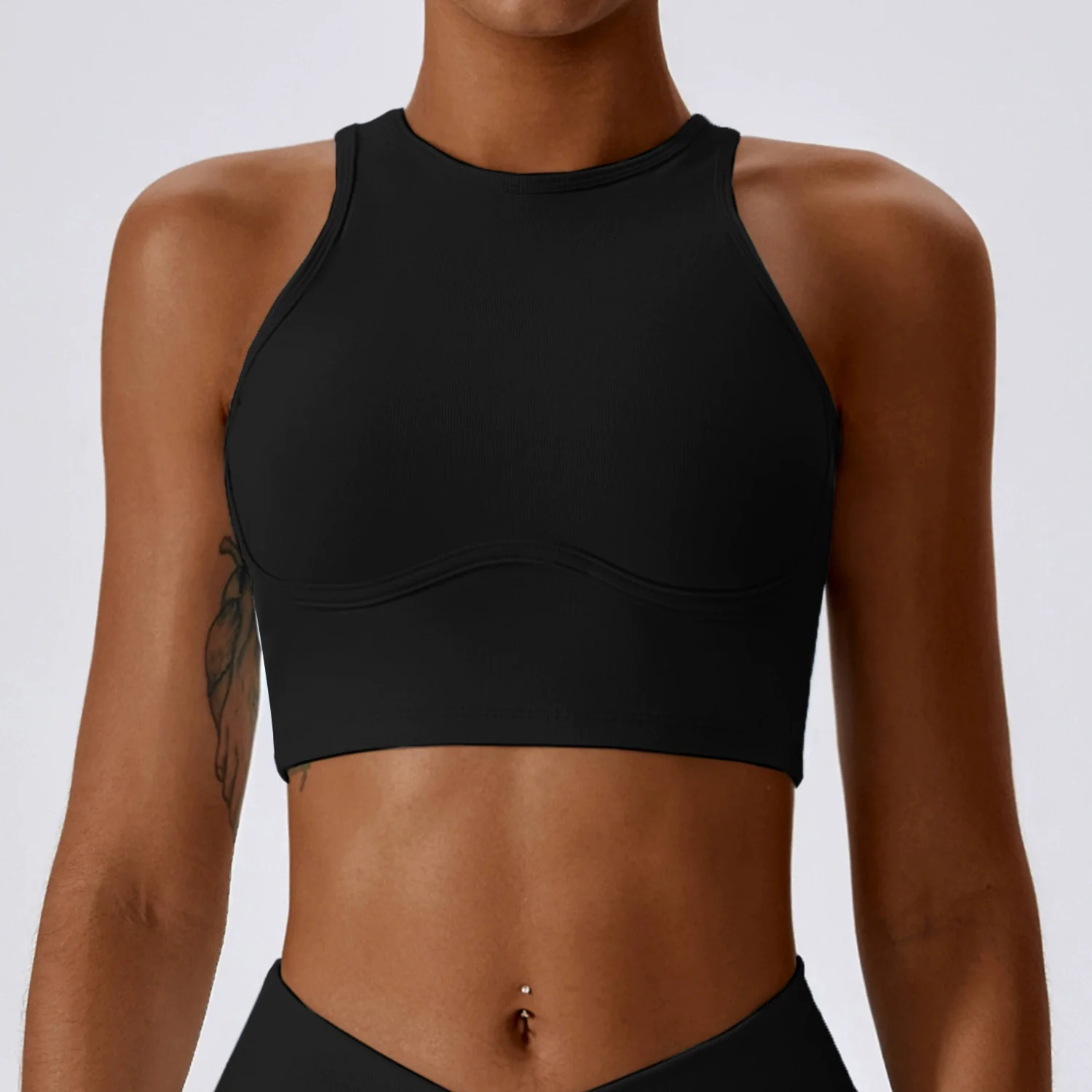 Yoga Thread Hollow-out Tight with Chest Pad Sports Vest - Image 7
