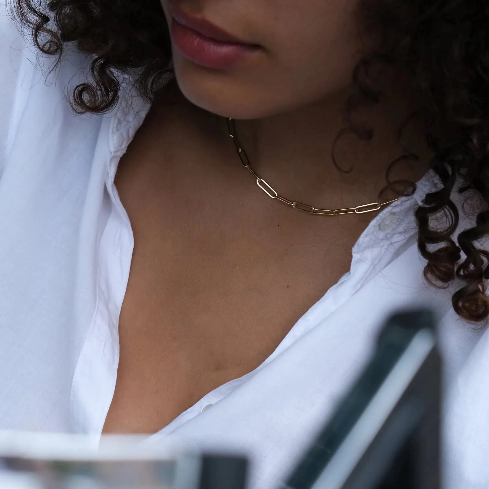 Yoosteel Gold Necklaces for Women, 14K Gold Plated Dainty Layering Paperclip Link Chain Necklace Personalized Coin Pendat S Gold Layered Necklaces for Women Gold Jewelry Gifts - Image 6
