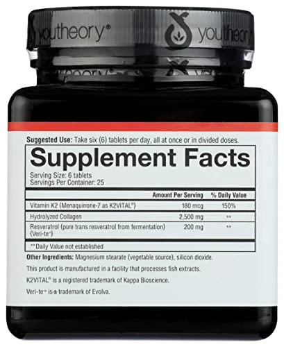 YOUTHEORY Heart Collagen & Resveratrol, 150 CT - Image 6