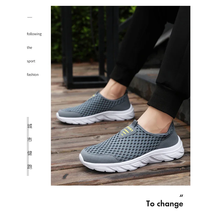 YRZL Lightweight Men Casual Shoes Breathable Slip on Male Casual Sneakers Anti-slip Men's Flats Outdoor Walking Shoes Size 39-46 - Image 30