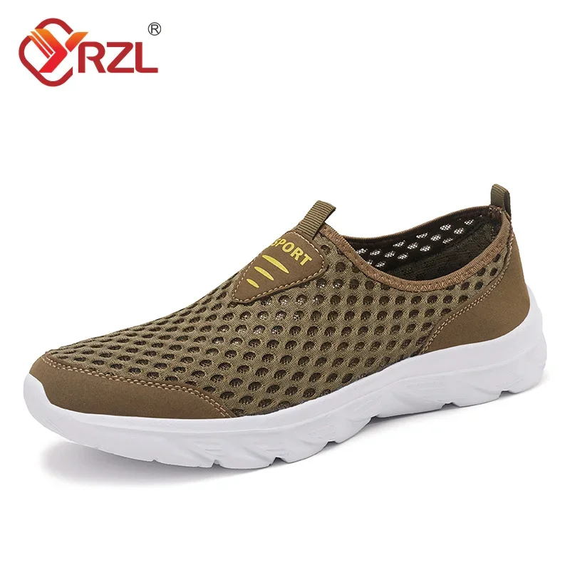 YRZL Lightweight Men Casual Shoes Breathable Slip on Male Casual Sneakers Anti-slip Men's Flats Outdoor Walking Shoes Size 39-46 - Image 46