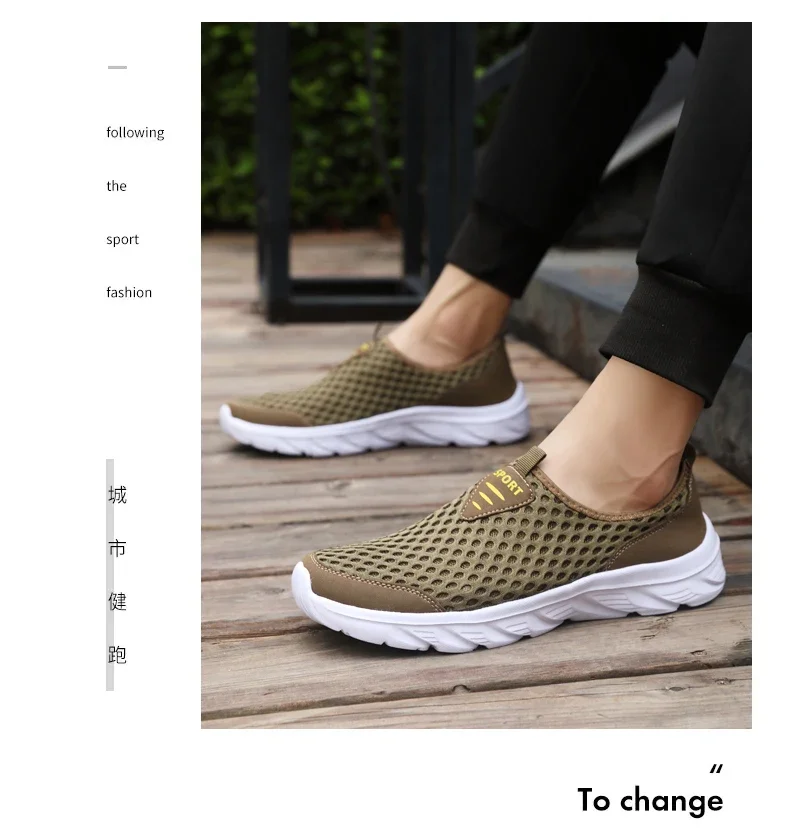 YRZL Lightweight Men Casual Shoes Breathable Slip on Male Casual Sneakers Anti-slip Men's Flats Outdoor Walking Shoes Size 39-46 - Image 24
