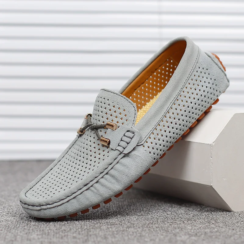 YRZL Men Loafers Casual Slip on Shoes Soft Hollow Leather Lightweight Loafers Man Breathable Comfortable Driving Shoes for Men - Image 10
