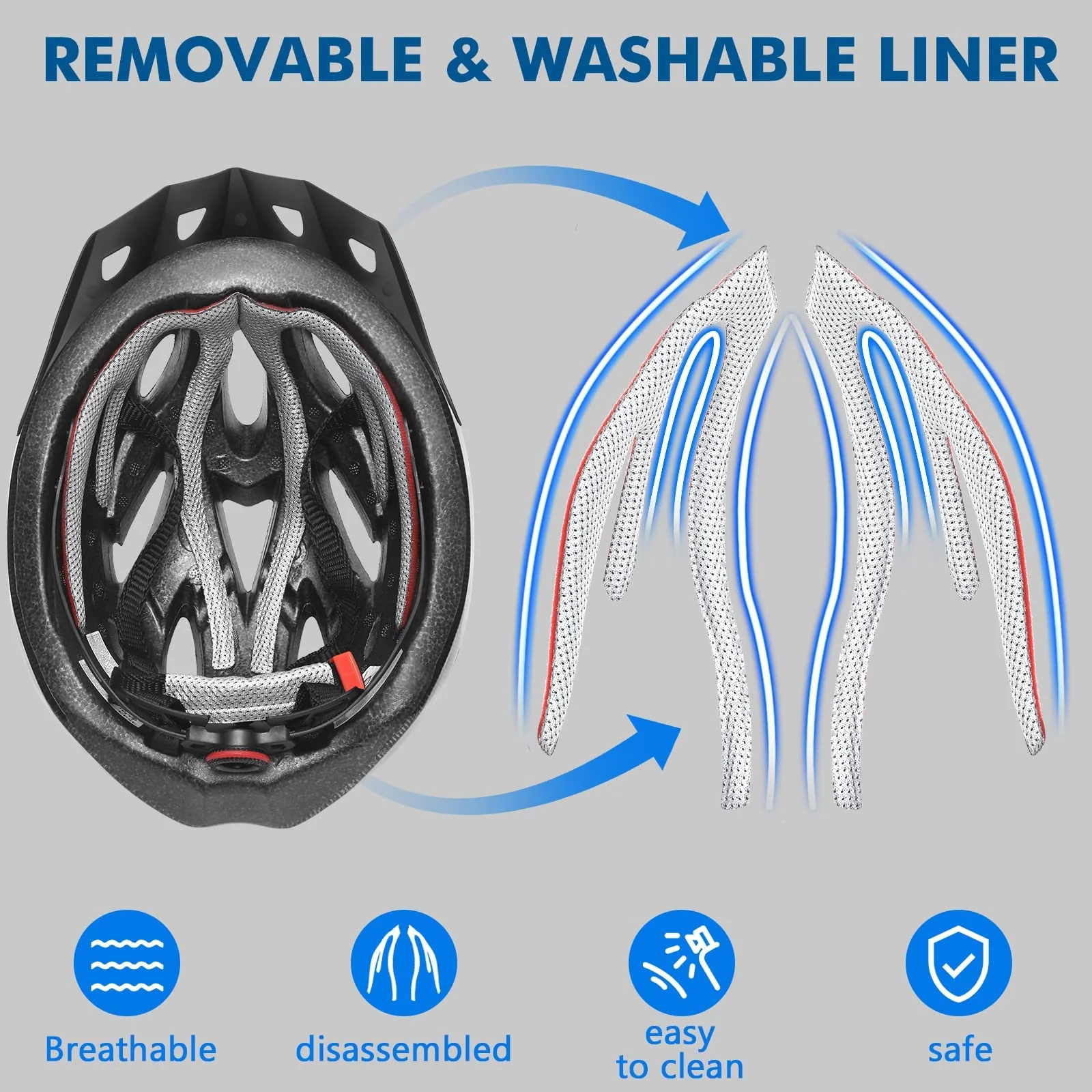 Zacro Adult Bike Helmet Lightweight for Men Women Comfort with Pads&Visor, Certified Bicycle Helmet for Adults Youth Mountain Road Biker - Image 5