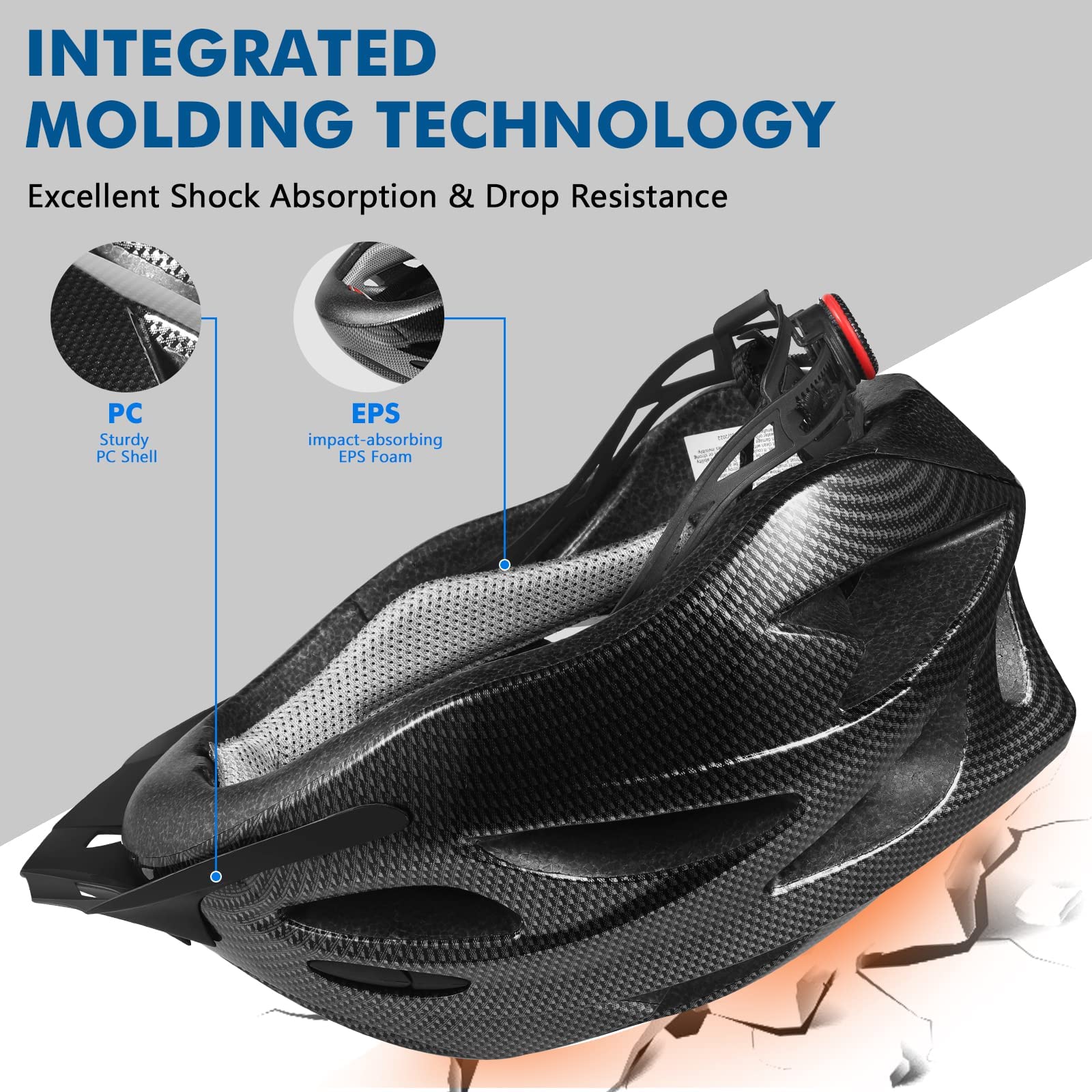 Zacro Adult Bike Helmet Lightweight for Men Women Comfort with Pads&Visor, Certified Bicycle Helmet for Adults Youth Mountain Road Biker - Image 7