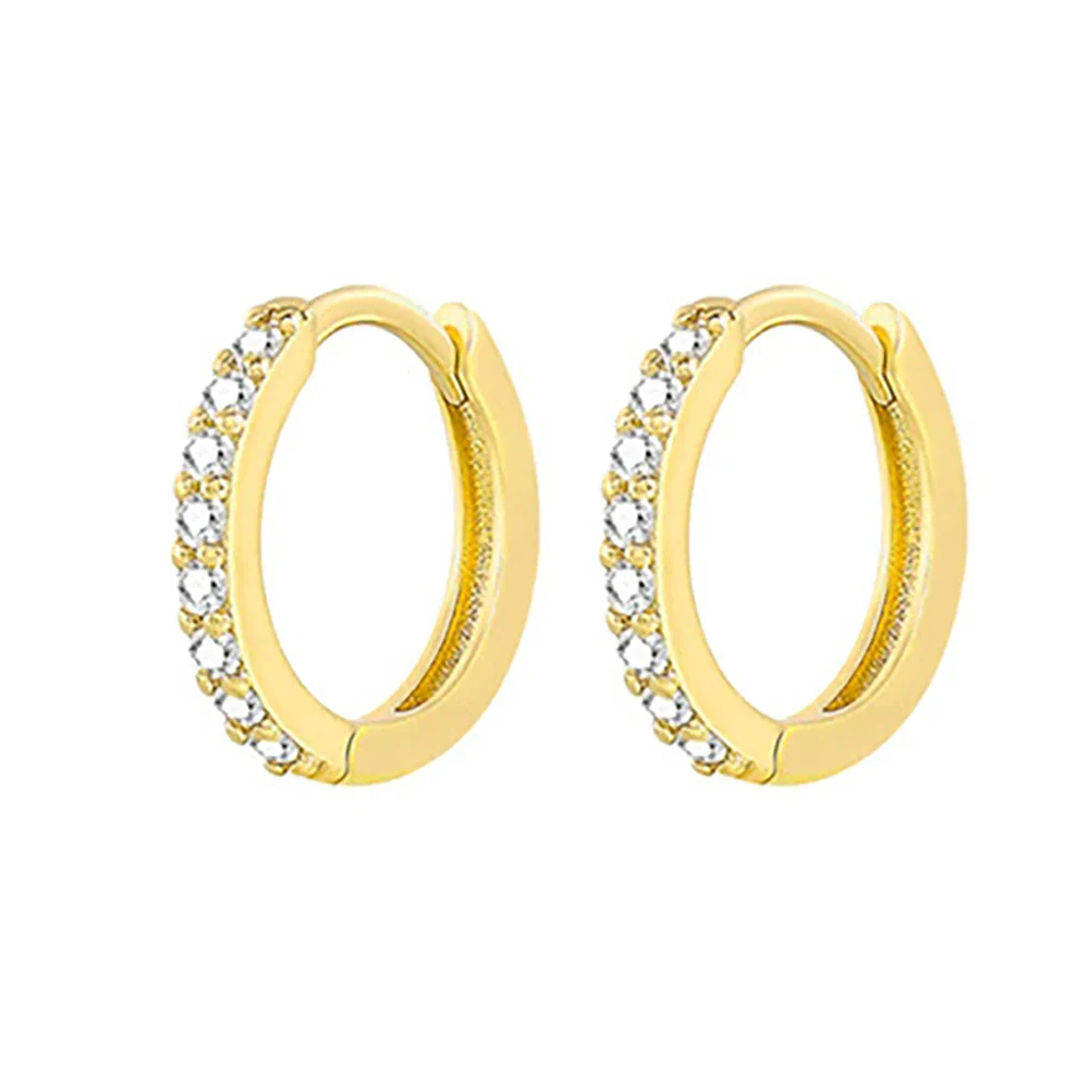 ZAKOL Fashion Round CZ Small Circle Hoop Earrings for Women Gold Color Ear Piercing Jewelry - Image 7