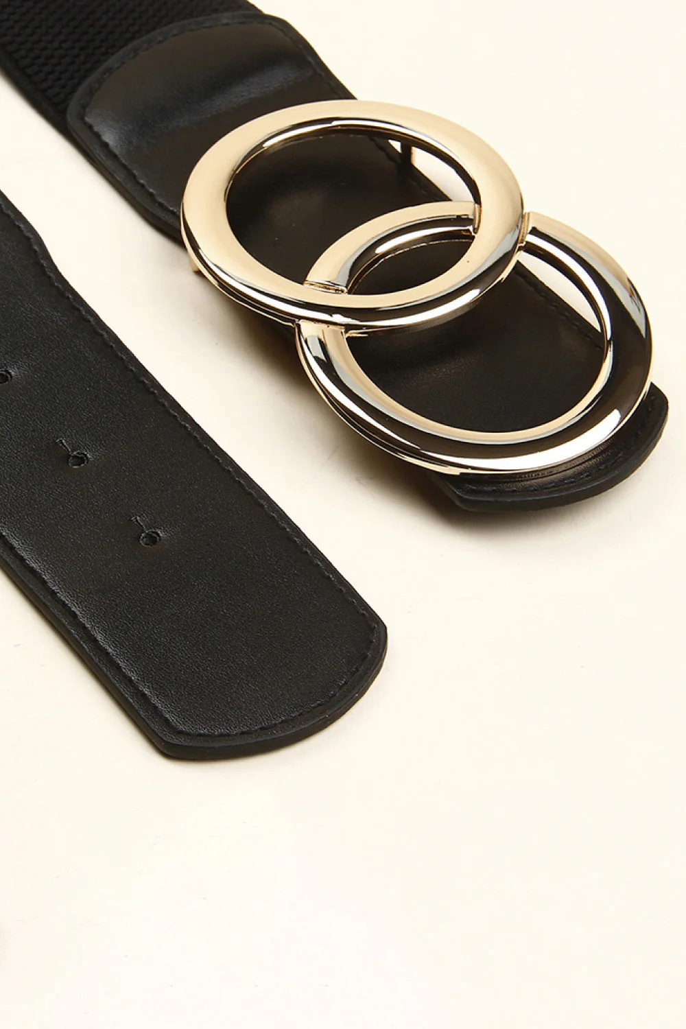 Zinc Alloy Buckle Elastic PU Belt - Image 3