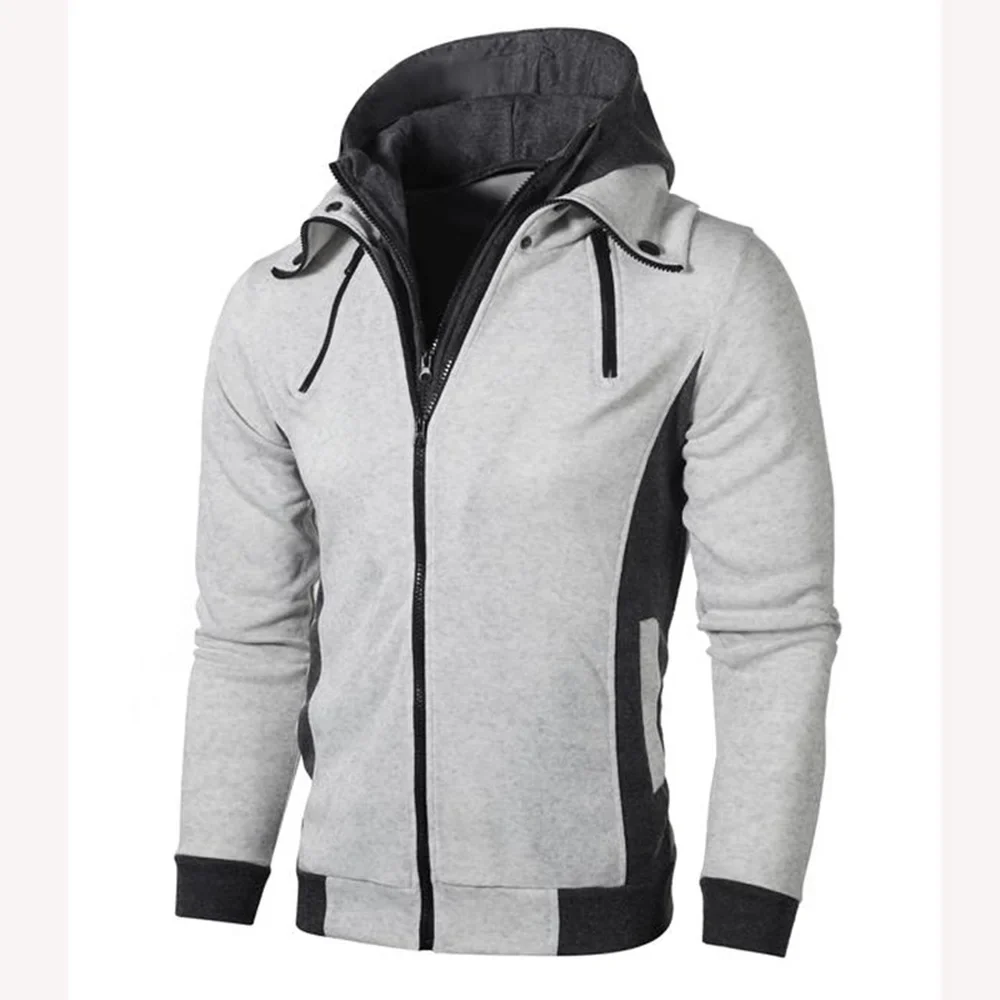 New Spring Autumn Winter Fleece Men's Clothing Outdoor Sweatshirts Casual Patchwork Male Jackets Hoodies Outwear Zipper Jacket - Image 4