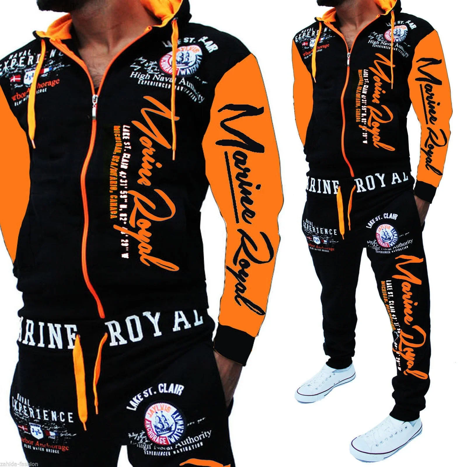 ZOGAA men's jacket and pants alphabet print sportswear suit - Image 9